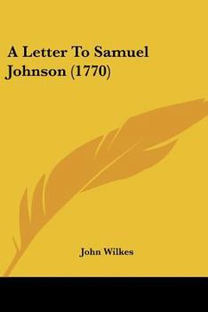 Paperback A Letter To Samuel Johnson (1770) Book