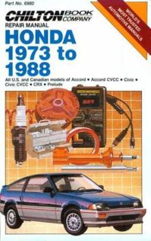 Paperback Honda 1973-88 All U.S. and Canadian Models of Accord, Accord CVCC, Civic, Civic CVCC, Crx, Prelude Book