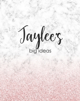 Paperback Jaylee's Big Ideas: Personalized Notebook - 8x10 Lined Women's Journal Book