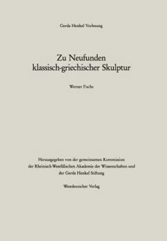 Paperback Zu Neufunden Klassisch-Griechischer Skulptur [German] Book