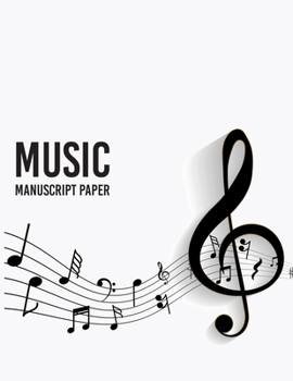 Paperback music notebook journal: Music Manuscript Paper / White Marble Blank Sheet Music / Notebook for Musicians / Staff Paper / Composition Books Gif Book