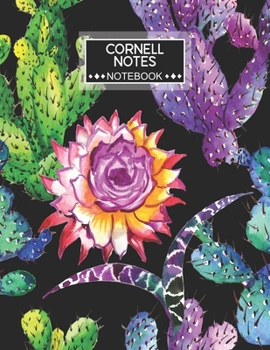 Paperback Cornell Notes Notebook: Cactus College Ruled Cornell Notebook Paper Index and Numbered Page Interior Book