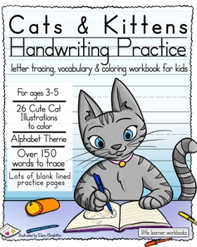 Paperback Cats & Kittens Handwriting Practice: Letter tracing, Vocabulary and Coloring Workbook for Kids Book