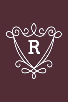 R: monogram initial Letter R - Personalized Initial Monogram Letter R  College Ruled Notebook - 6 x 9 inch Pocket Size: Cute Alphabet Vintage ...