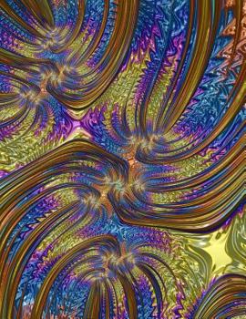 Paperback Metallic Abstract Notebook: 8.5 X 11 202 College Ruled Pages Book