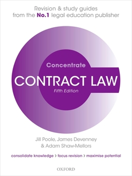 Paperback Contract Law Concentrate: Law Revision and Study Guide Book