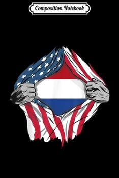 Composition Notebook: Dutch American Blood Inside Me - Country Flags  Journal/Notebook Blank Lined Ruled 6x9 100 Pages