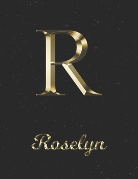 Paperback Roselyn: 1 Year Daily Planner (12 Months) - Yellow Gold Effect Letter R Initial First Name - 2020 - 2021 - 365 Pages for Planni Book