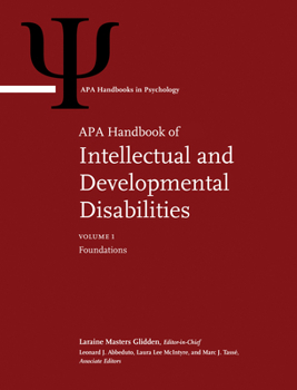 Misc. APA Handbook of Intellectual and Developmental Disabilities: Volume 1: Foundations Volume 2: Clinical and Educational Implications: Prevention, Interv Book
