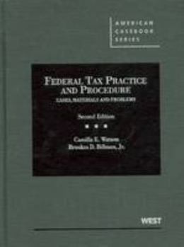 Hardcover Watson and Billman's Federal Tax Practice and Procedure, 2D Book