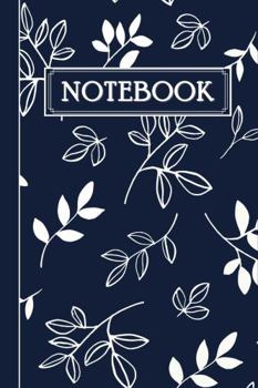 Paperback Navy Blue and White Multipurpose Notebook with Lined Pages. Great for Note-taking, Meal Planning or Journaling. 120 Pages. Great Gift for Writers or Students. (School, Home, or Office Use) Book