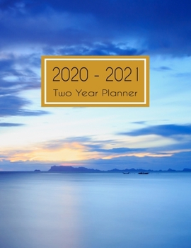 2020-2021 Two Year Planner : Beautiful Blue Sky Two Year Planner, Two Year Calendar 2020-2021, Daily Monthly Planner 2020 Size 8. 5 X 11 Inch, 24 Months Calendar, Business Planners, Agenda, Schedule,