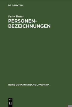 Hardcover Personenbezeichnungen [German] Book