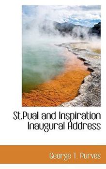 Paperback St.Pual and Inspiration Inaugural Address Book