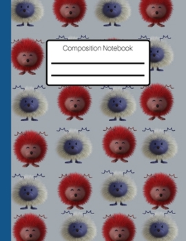 Paperback Composition Notebook: A Cute Fluffy Hedgehog Patterned College Ruled Lined Journal. 8.5 x 11" College Ruled Blank Lined Notebook for Teens K Book