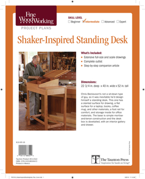 Misc. Supplies Fine Woodworking's Shaker-Inspired Standing Desk Book