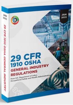 Perfect Paperback OSHA 1910 General Industry January 2022 Book