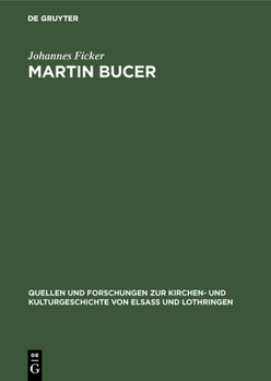 Hardcover Martin Bucer [German] Book