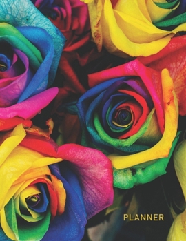 Planner: Roses 2 Year Monthly Planner with Note Pages (24 Months) | Blossom Petals Rainbow Floral | Jan 2020 - Dec 2021 | Month Planning | Appointment ... | Plan Each Day, Set Goals & Get Stuff Done