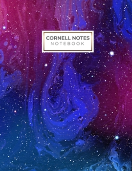 Cornell Notes Notebook: Trendy Space Marble Cover Design Cornell Note Paper Notebook. Nifty Large College Ruled Medium Lined Journal Note Taking System for School and University