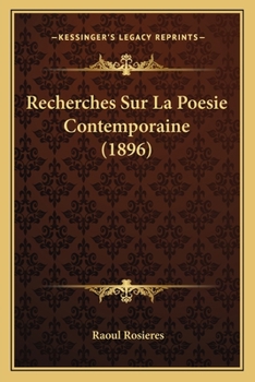 Paperback Recherches Sur La Poesie Contemporaine (1896) [French] Book