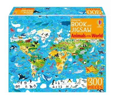 Paperback Usborne Book and Jigsaw Animals of the World Book