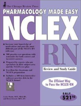 Paperback Pharmacology Made Easy for NCLEX-RN: Review and Study Guide [With Disk] Book