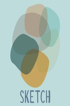 Sketch: Cute Small Sketchbook for Your Drawings with Modern Abstract Art Cover Design in Teal Blue