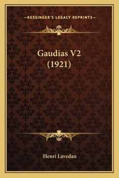 Paperback Gaudias V2 (1921) [French] Book