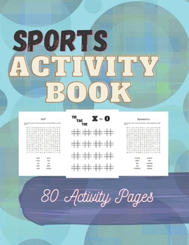 Paperback Sports Activity Book: 80 Activity Pages Book
