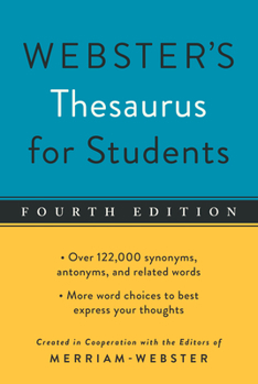 Paperback Webster's Thesaurus for Students, Fourth Edition Book