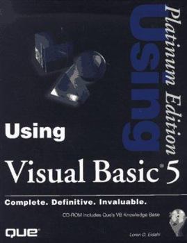 Paperback Using Visual Basic 5 [With Contains Visual Basic Electronic Resource Center.] Book