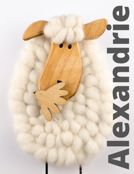 Alexandrie: Checkered Notebook with Name for Girls and Women, XL 8.5"x 11", 120 Pages, Paperback.