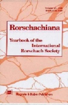 Hardcover Rorschachiana XXI: Yearbook of the International Rorschach Society, Volume 21 Book