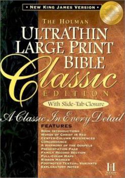 Bonded Leather Ultrathin Large Print Bible-NKJV-Classic Slide Tab [Large Print] Book