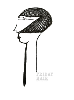 Hardcover Friday Hair: Large Blank Notebook Book