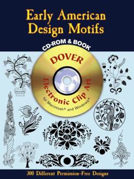 Paperback Early American Design Motifs [With CDROM] Book