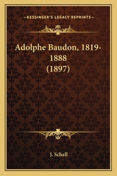Paperback Adolphe Baudon, 1819-1888 (1897) [French] Book