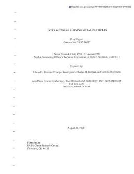 Paperback Interaction of Burning Metal Particles Book