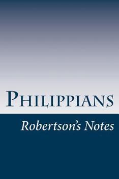 Paperback Philippians: Robertson's Notes Book