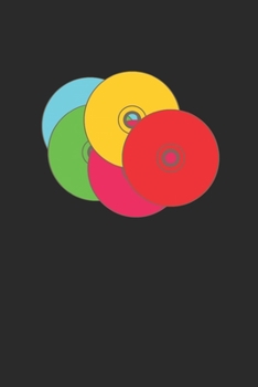 Paperback Colorful CDs: Graph Paper Notebook (6" x 9" - 120 pages) Awesome 90er Themed Notebook for Daily Journal, Diary, and Gift Book