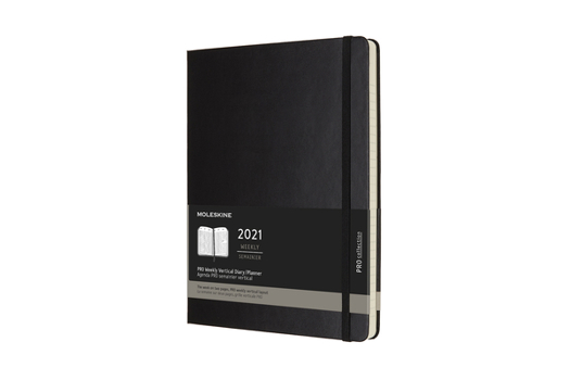 Calendar Moleskine 2021 Professional Weekly Vertical Planner, 12m, Extra Large, Black, Hard Cover (7.5 X 9.75) Book