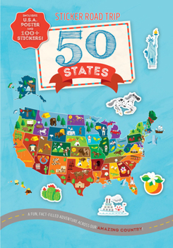 Paperback Sticker Road Trip: 50 States Book