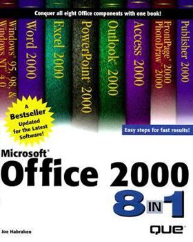Paperback Microsoft Office 2000 8 in 1 Book