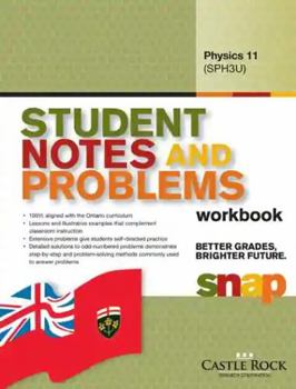 Paperback snap Physics 11 university prepration (SPH3U) student notes and problems work book