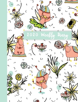 Paperback 2020 Weekly Diary: Year At A Glance Notebook with Vertical Dated Pages Book