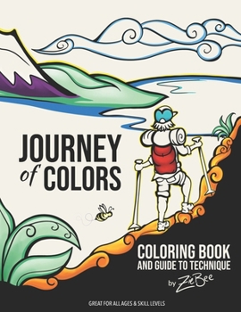 Paperback Journey of Colors: Coloring Book and Guide to Technique Book