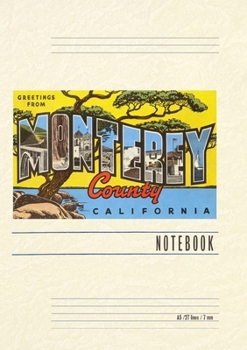 Paperback Vintage Lined Notebook Greetings from Monterey, California Book