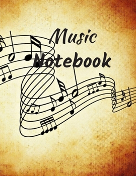 Paperback Music Notebook: Large Blank Music Sheet Notebook: Music Manuscript Paper, Staff Paper, Music Notebook 13 Staves, 8.5 x 11, A4, 110 pag Book