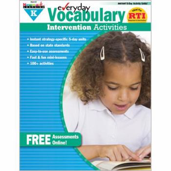 Paperback Everyday Vocabulary Intervention Activities for Grade K Teacher Resource Book